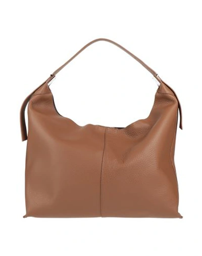 Shop Gianni Chiarini Woman Shoulder Bag Brown Size - Soft Leather