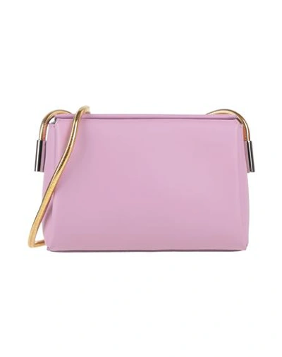 Shop Marni Woman Cross-body Bag Light Purple Size - Cow Leather, Brass