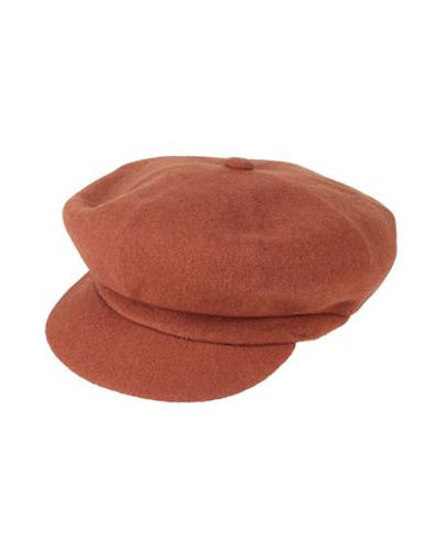 Shop Kangol Woman Hat Brown Size M Wool, Modacrylic