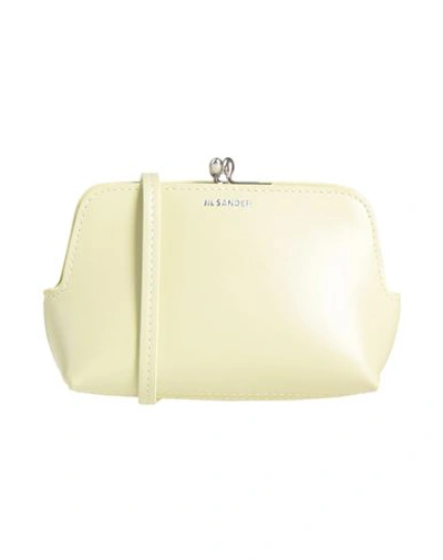 Shop Jil Sander Woman Cross-body Bag Light Green Size - Leather