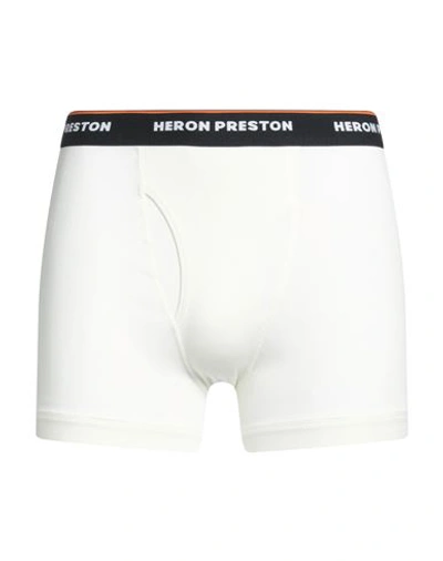 Shop Heron Preston Man Boxer Off White Size S Cotton, Elastane, Polyamide, Polyester