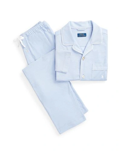 Shop Polo Ralph Lauren Man Sleepwear Light Blue Size L Cotton