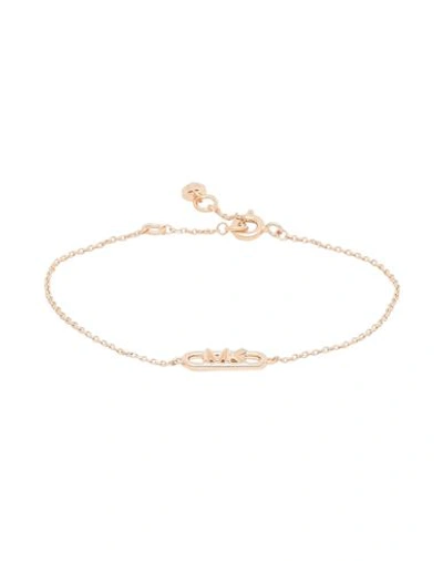 Shop Michael Kors Woman Bracelet Rose Gold Size - 925/1000 Silver