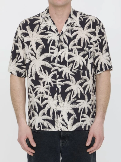 Shop Palm Angels Palm Shirt In Black