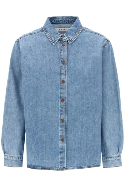 Shop Skall Studio Millington Denim Shirt For Men In Blue
