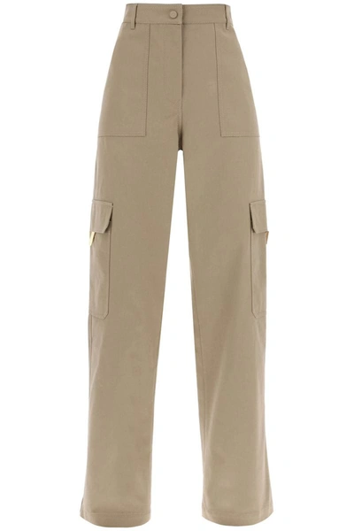 Shop Valentino Garavani Cotton Cargo Pants For Men In Beige