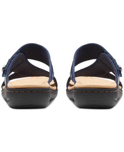 Clarks Laurieann Cara Platform Slide Sandals In Red Combi