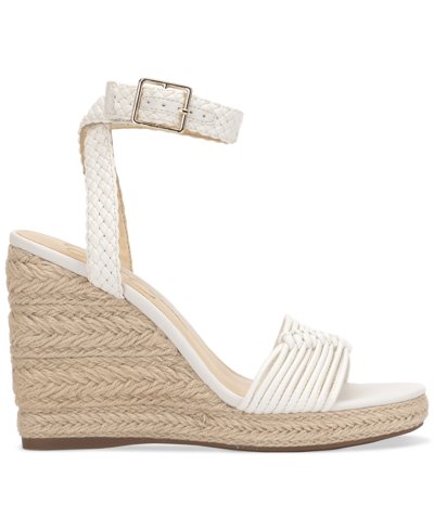 Shop Jessica Simpson Women's Talise Knotted Strappy Platform Sandals In Bright White Faux Leather