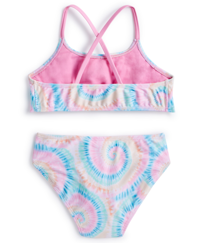 Shop Breaking Waves Big Girls Hello Radiance Flounce Swimsuit, 2 Piece Set In Multi