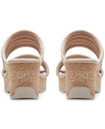 Clarks Women's Chelseah Path Slide Wedge Sandals In Black Leat