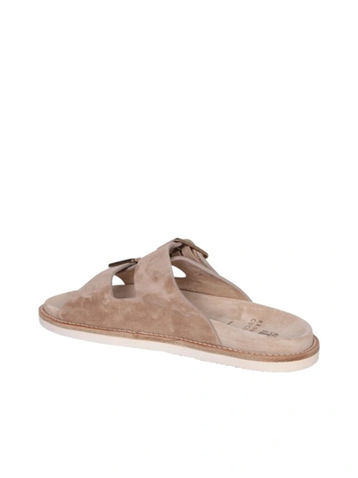 Shop Brunello Cucinelli Suede Leather Sandals By  In Pink