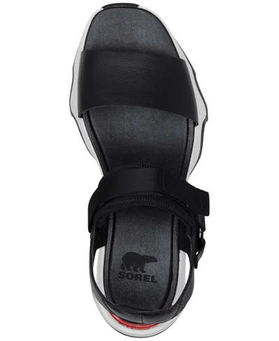 Shop Sorel Women's Kinetic Impact Ankle-strap Sport Platform Sandals In Honey White,luminous Lime