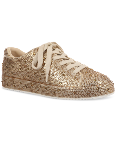 Shop Inc International Concepts Women's Lola Sneakers, Created For Macy's In Gold Bling