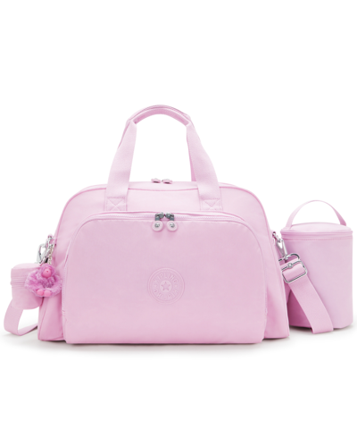 Shop Kipling Camama Nylon Diaper Bag In Blooming Pink