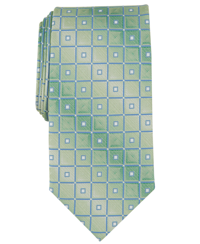 Shop Perry Ellis Men's Mower Geo-tile Tie In Green