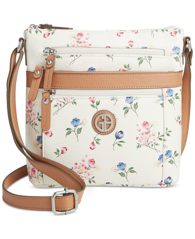 Shop Giani Bernini Pebble Floral Crossbody, Created For Macy's In Floral Print