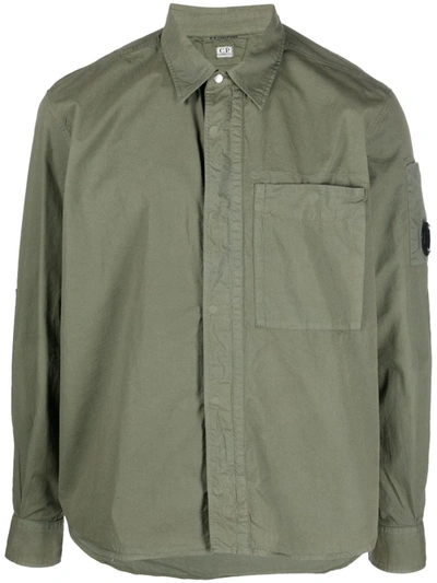 Shop C.p. Company Utility Shirt Clothing In Green