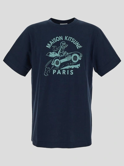 Shop Maison Kitsuné Maison Kitsune' T-shirts And Polos In Ink Blue