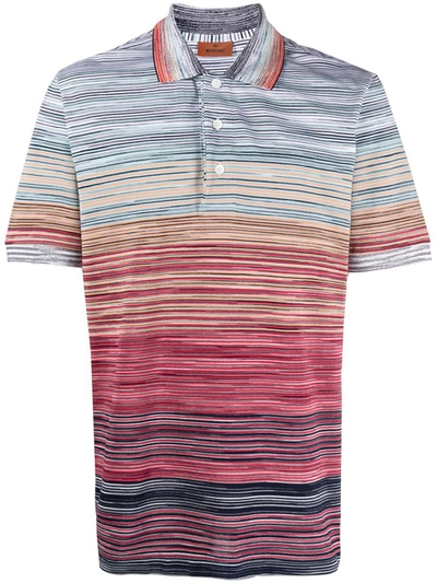 Shop Missoni Striped Polo Shirt In Multicolour