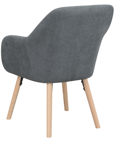 Convenience Concepts 25.25" Faux Linen Charlotte Wingback Accent Armchair In Slate Gray Fabric