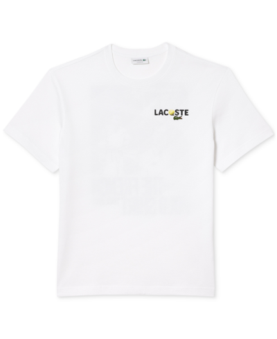 Shop Lacoste Men's Classic Fit Short Sleeve Graphic T-shirt In White