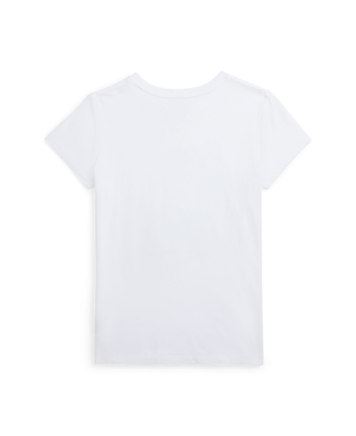 Shop Polo Ralph Lauren Big Girls Dog-print Cotton Jersey T-shirt In White