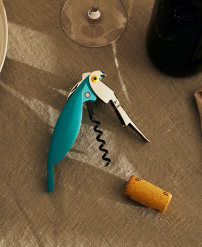 Alessi Parrot Corkscrew In Blue