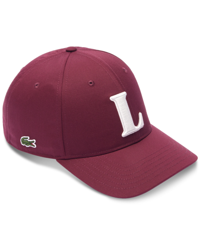 Shop Lacoste Men's Contrast Logo Twill Baseball Cap In Ixz Spleen