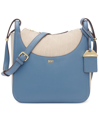 Shop Dkny Barbara Messenger Bag In Cstl Blu C