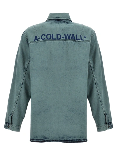 Shop A-cold-wall* Bleached Overdyed Shirt, Blouse Light Blue