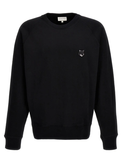 Shop Maison Kitsuné Bold Fox Head Sweatshirt Black