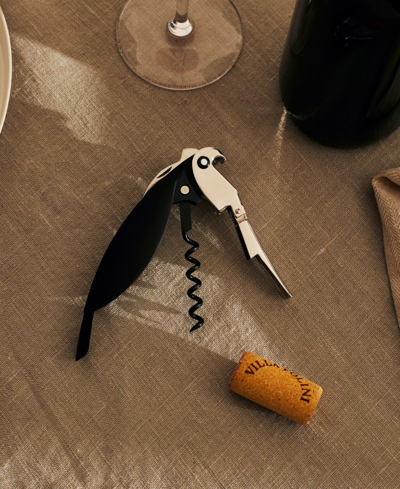 Alessi Parrot Corkscrew In Black