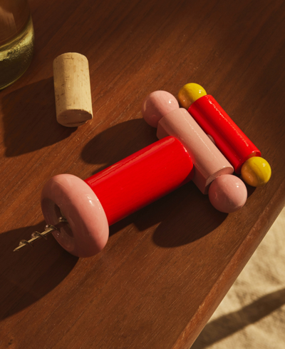 Alessi Sottsass 100 Values Collection Corkscrew In Red