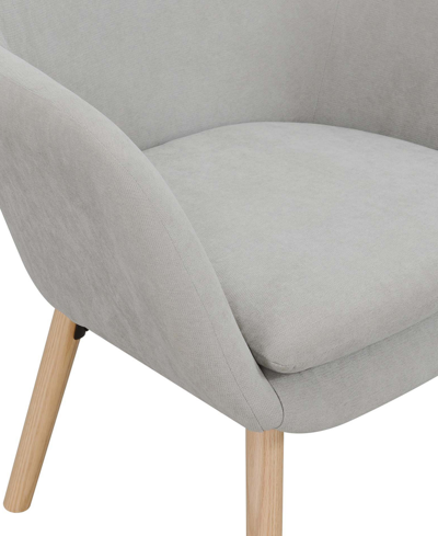 Convenience Concepts 25.25" Faux Linen Charlotte Wingback Accent Armchair In Pewter Gray Fabric