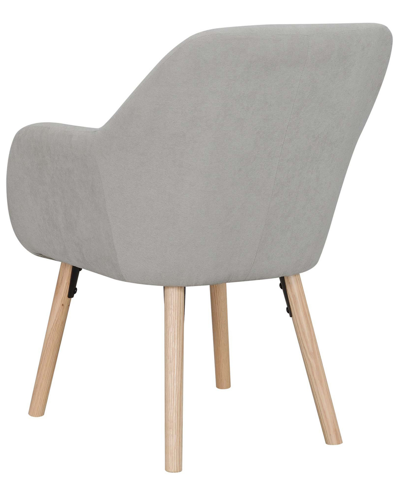 Convenience Concepts 25.25" Faux Linen Charlotte Wingback Accent Armchair In Pewter Gray Fabric
