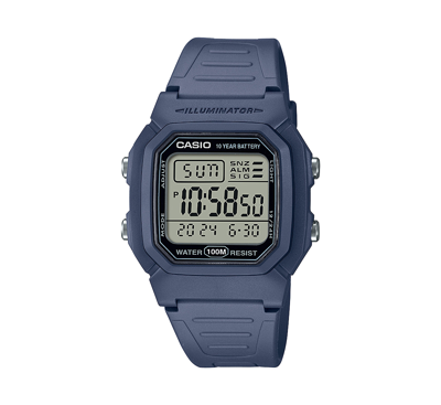 Shop Casio Men's Digital Blue Resin Watch, 36.8mm, W800h-2av