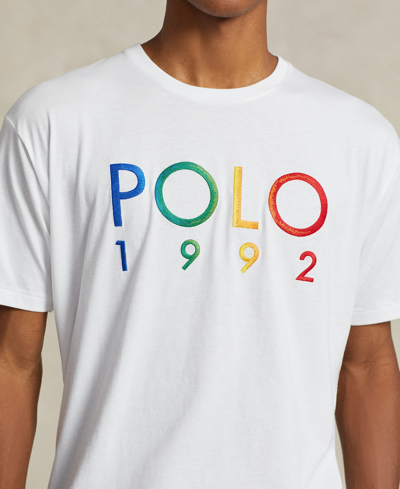 Shop Polo Ralph Lauren Men's Classic-fit Polo 1992 Jersey T-shirt In White
