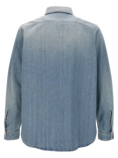 Shop Saint Laurent Denim Shirt Shirt, Blouse Light Blue