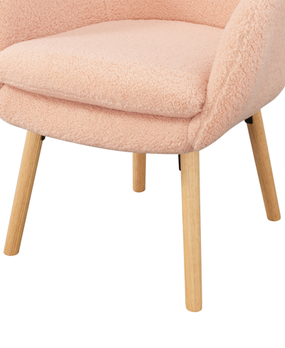 Shop Convenience Concepts 25.25" Sherpa Charlotte Accent Chair In Sherpa Blush