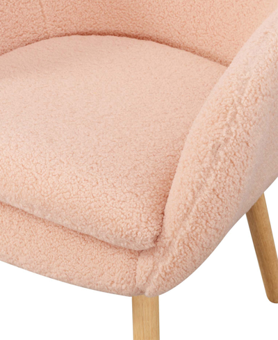 Convenience Concepts 25.25" Sherpa Charlotte Accent Chair In Sherpa Blush