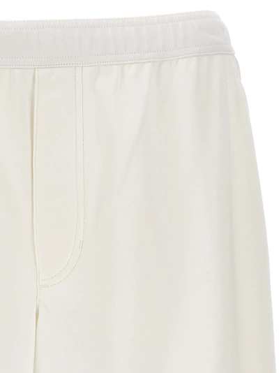 Shop Brunello Cucinelli Embroidered Logo Bermuda Shorts Bermuda, Short White