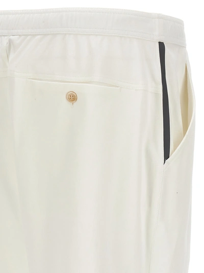 Shop Brunello Cucinelli Embroidered Logo Bermuda Shorts Bermuda, Short White