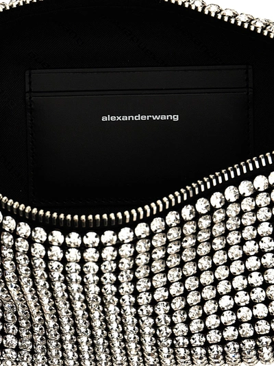 Shop Alexander Wang Heiress Flex Hand Bags Silver