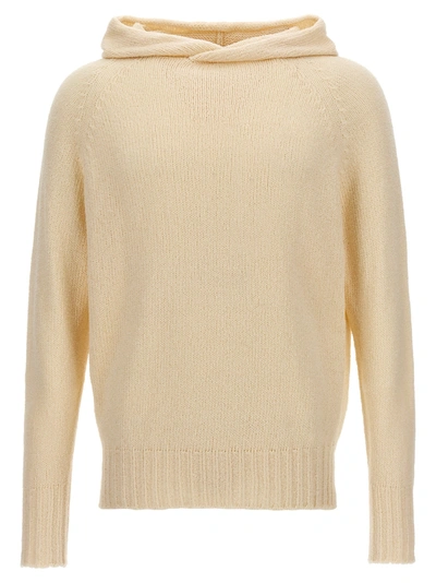 Shop Ma'ry'ya Hooded Sweater Sweater, Cardigans White