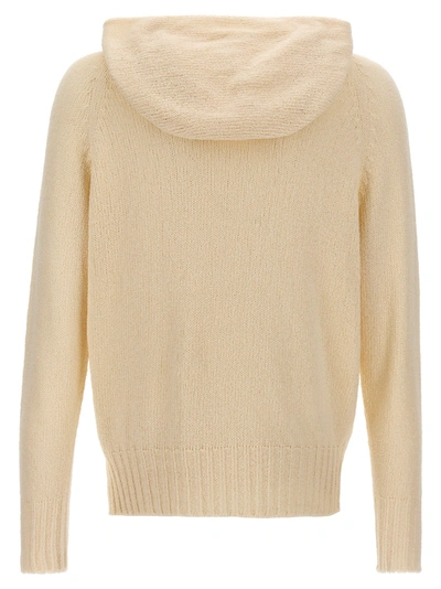 Shop Ma'ry'ya Hooded Sweater Sweater, Cardigans White