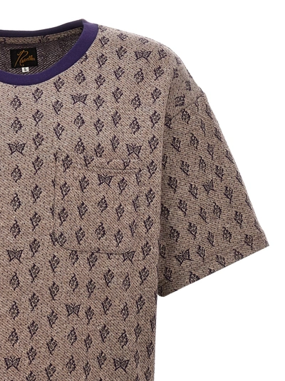 Shop Needles Jacquard Patterned T-shirt Purple
