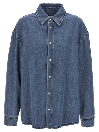 Shop Darkpark Keanu Shirt, Blouse Blue