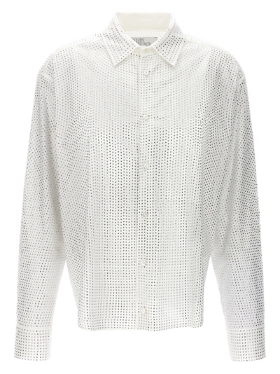 Shop Giuseppe Di Morabito Rhinestone Shirt Shirt, Blouse In White