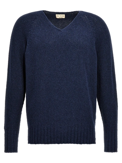 Shop Ma'ry'ya V-neck Sweater Sweater, Cardigans In Blue