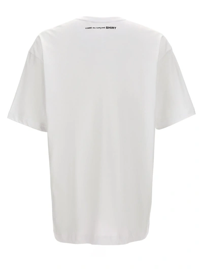 Shop Comme Des Garçons Shirt Logo Print T-shirt White